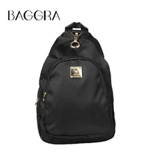 Women Nylon Backpack Zipper Pocket Zip Opening Shoulder Strap Student School Bag BlackRose Backpacks For Teenage Girls SM6