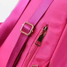 Women Nylon Backpack Zipper Pocket Zip Opening Shoulder Strap Student School Bag BlackRose Backpacks For Teenage Girls SM6