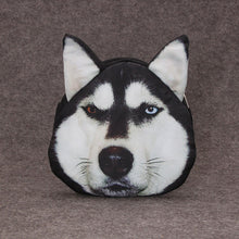 Women Shoulder Bag Cute Dog Animal Head Print Zipper Closure Detachable Strap Mini Messenger Bag Crossbody Bag SM6