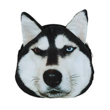Women Shoulder Bag Cute Dog Animal Head Print Zipper Closure Detachable Strap Mini Messenger Bag Crossbody Bag SM6