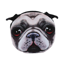 Women Shoulder Bag Cute Dog Animal Head Print Zipper Closure Detachable Strap Mini Messenger Bag Crossbody Bag SM6