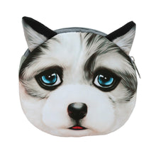 Women Shoulder Bag Cute Dog Animal Head Print Zipper Closure Detachable Strap Mini Messenger Bag Crossbody Bag SM6