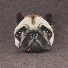 Women Shoulder Bag Cute Dog Animal Head Print Zipper Closure Detachable Strap Mini Messenger Bag Crossbody Bag SM6