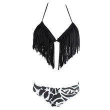 Fashion Women Tassel Bikini Bandage Push-Up Swimsuit Bathing Beachwear Swimwear SM6