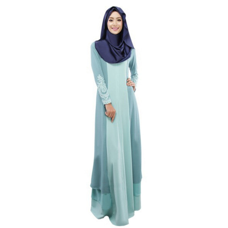 Fashion Women's Kaftan Dress Abaya Islamic Muslim Long Sleeve Maxi Dress M L XL PY3 SM6