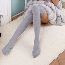 Women's Lace Cotton Over Knee Thigh Stockings Knit High Stocking PY3 SM6