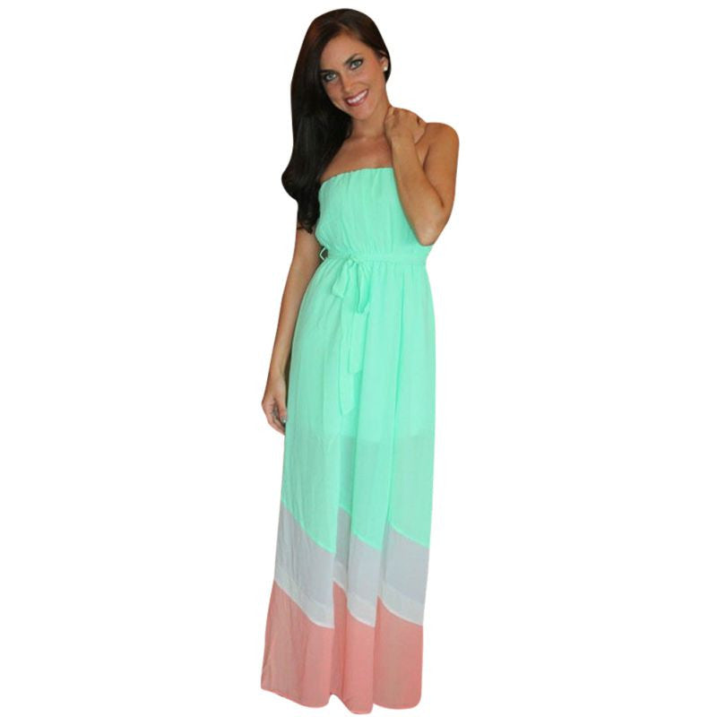 Fashion Women's Sexy Beach Boho Maxi Long Evening Party Sleeveless Sundress SM6