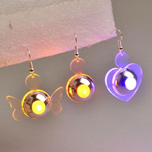 Fashion women Round Designed LED Earrings Plastic Resin stud earrings SM6