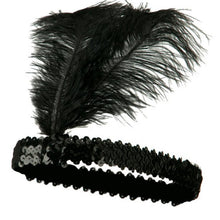 Feather Headband 1920's Flapper Sequin Headpiece Costume Head Band Party Favor Headwear SM6