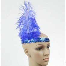 Feather Headband 1920's Flapper Sequin Headpiece Costume Head Band Party Favor Headwear SM6