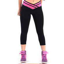 Fitness Fashion Pants Women Solid Stretch Cropped Leggings S-XLSM6