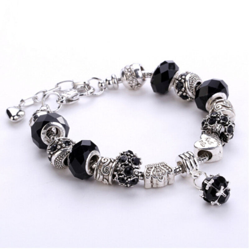 For Women Crystal Beads Bracelet Women Men s Gold Jewellery Heart Charm Bracelets   Bangles SM6