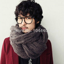 FreeNew Fashion Warm Men Pure Wool Knitted Neck Long Wraps Shawl Scarf SM6
