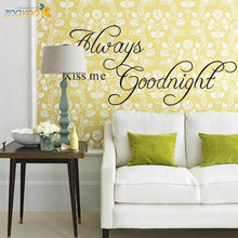 22.8" x 10.2"Always Kiss Me Goodnight DIY Removable Art Vinyl Quote Wall Sticker Decal Mural Home decoration SM6