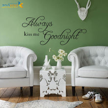 22.8" x 10.2"Always Kiss Me Goodnight DIY Removable Art Vinyl Quote Wall Sticker Decal Mural Home decoration SM6