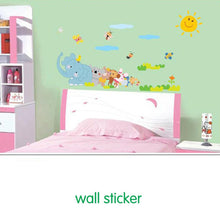 Cartoon Elephant Animal Relay Wall Sticker For Baby Room Art Wall Stickers & Animal Wallpaper Kids Room Wall Decal SM6