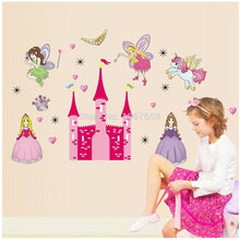 Cartoon children baby nursery room furnished bedroom bedside cartoon stickers angel castle wall stickers HM1833 SM6