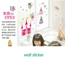 Cartoon children baby nursery room furnished bedroom bedside cartoon stickers angel castle wall stickers HM1833 SM6