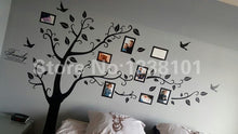 :Large 200*250Cm/79*99in Black 3D DIY Photo Tree PVC Wall Decals/Adhesive Family Wall Stickers Mural Art Home Decor SM6