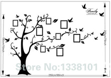 :Large 200*250Cm/79*99in Black 3D DIY Photo Tree PVC Wall Decals/Adhesive Family Wall Stickers Mural Art Home Decor SM6