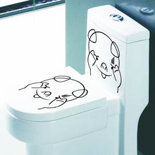 1pcs Cheap New Various Cute Cartoon Toilet Sticker Home Decor Wall Stricker Funny Wall Bathroom Toilet Sticker SM6