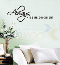 always kiss me goodnight decorative adesivo de parede removable vinyl wall sticker 8019 SM6