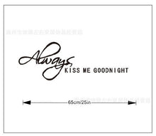 always kiss me goodnight decorative adesivo de parede removable vinyl wall sticker 8019 SM6