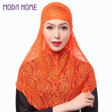 Full Cover Muslim Hat Hijab Two piece Lace Hoofddoek Moslima Solid Islamic Head Turbans Cap Beanies Arab Scarfs SM6