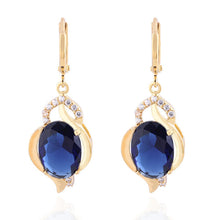 Gift NEW Fashion Lovely 18K Earrings Gold Plated sweet Little Colorful Crystal Earrings Hoop for Women SM6
