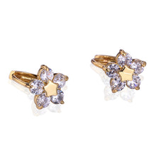 Gift NEW Fashion Lovely 18K Earrings Gold Plated sweet Little Colorful Crystal Earrings Hoop for Women SM6