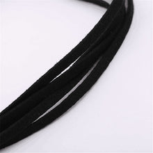 Gifts For Lady Elegant Women Long Black Velvet Rope Gold Leaf Pendant Choker Collar Necklace SM6