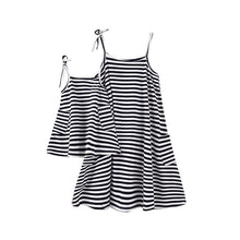 Girls Dress Sleeveless Striped Strapy Loose Family Fitted Clothes Roupas Infantis Menina Vestidos PY2 SM6