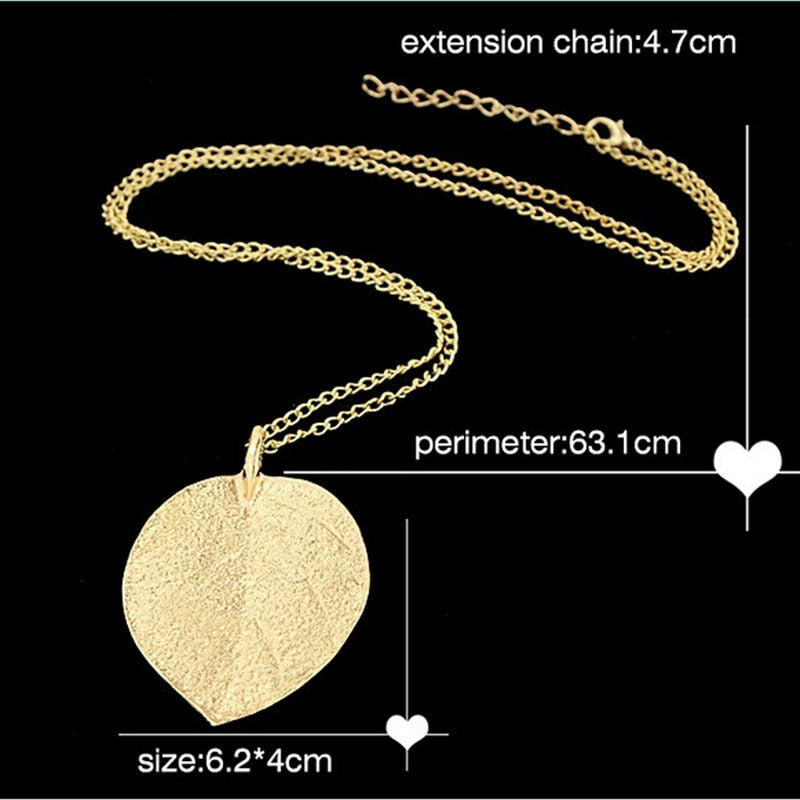 Gold Color Leaf Design Pendant Necklaces   Pendants For Women Chain Necklace For Women Costume Jewelry SM6