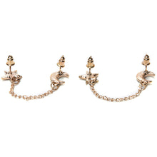 Gold plated Moon   Star Crystal Rhinestone Stud Earrings SM6