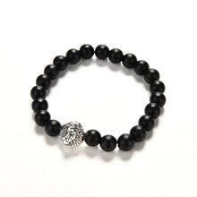 Golden Natural Grinding Stone Bracelets S 2 Colors Lion Head Women Men Beaded Bracelet SM6