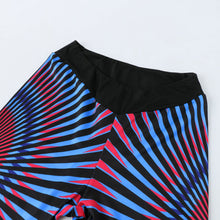 Gradient Print Quick Dry Sporting Leggings Women Casual Compression Pants Contrast Stripe Printing Legging Leggins SM6