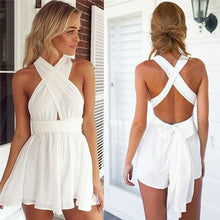 Sexy Women Deep V-Neck Backless Romper Playsuit Jumpsuit Short Pants Black White Green S-XL SM6