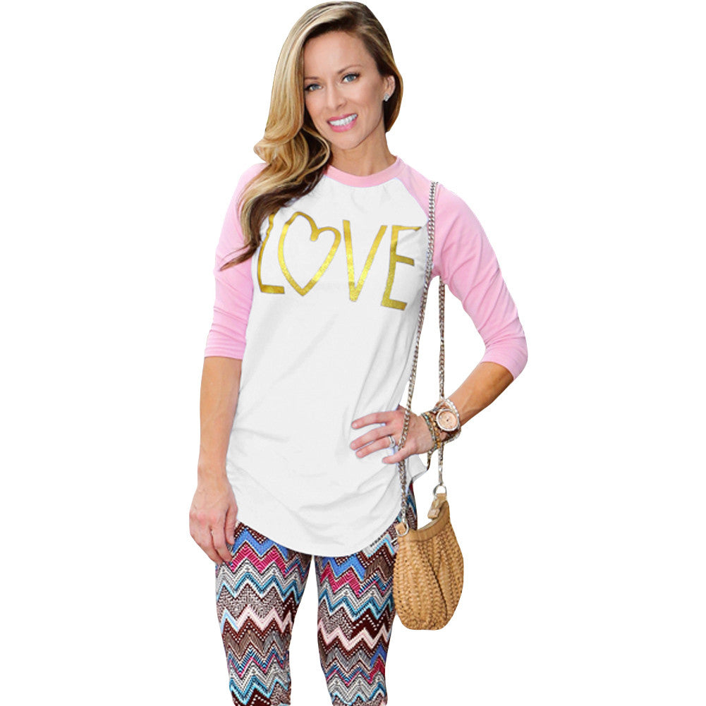 Harajuku T Shirt Women Tops Punk Love Letter Printed Tee Shirt T-shirt Casual Tshirt O-neck Rock Tumblr XL Vestidos SM6