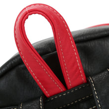 Harajuku Vintage Women Backpack PU Leather Leaf Applique Zipper Mini Schoolbag Casual Travel Bag Teenage Girls Black Rugzak SM6