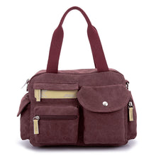 Women Canvas Crossbody Bag Durable Handbag Zipper Hasp Multi-pockets Casual School Bag Bolsa Feminina  SM6