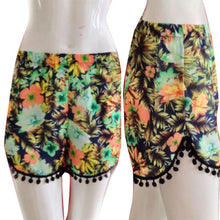 High Waist Women Ladies Tassel Floral Print Casual Beach Shorts SM6