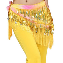 Hip Scarf Chiffon Coins Tassels Sequins Triangle Skirt Belly Dance Costume SM6