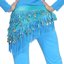 Hip Scarf Chiffon Coins Tassels Sequins Triangle Skirt Belly Dance Costume SM6