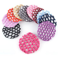 Bun Cover Snood Hair Net Ballet Dance Skating Chic Crochet Beautiful Colors SM6