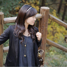 Classic Crystal Hollow Out Two Ball Rhinestone a Long Section of High Texture Flash Spher 18K Gold Plated Necklace SM6