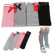 Cotton Kids Baby Bowknot Stripes In tube 1-8Y Girls Dress High Stocking  SM6