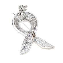 Crystal Rhinestone Brooches Pins Pink Ribbon Breast Cancer Awareness Lapel Pins Jewelry SM6