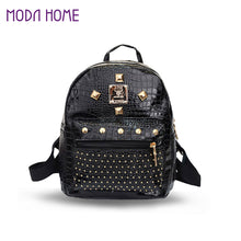 Women Backpack Rivet School Backpacks For Teenage Girls Women Pu Leather Backpack Mochila SM6