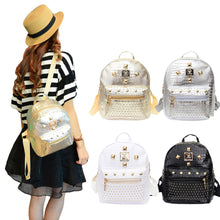 Women Backpack Rivet School Backpacks For Teenage Girls Women Pu Leather Backpack Mochila SM6