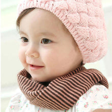 Kids Girls Boys Snood Scarf Neckerchief Stripes Infants Snow Scarves Warmer SM6
